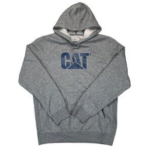 Caterpillar Mens Hoodie Foundation Logo-Print Hoodie Size M
